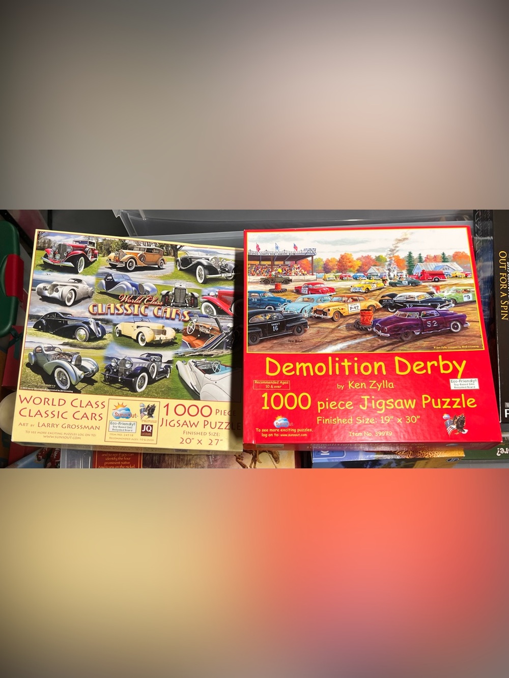 1000-Piece Jigsaw Puzzles
• Demolition Derby
• World Class Classic Cars
